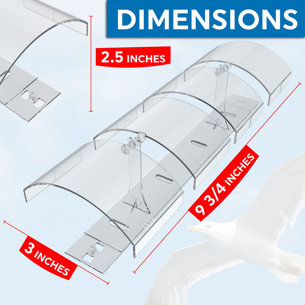 Petslandia Bird Deterrent System - Polycarbonate UV Resistant Pigeon Deterrent, Cruelty-Free Pigeon Proof, Long Lasting, Suitable for Balconies, Patios and Outdoors (78 in)