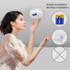 4-Pack,Smoke and Carbon Monoxide Detector,2 in 1 CO & Smoke Alarm,Carbon Monoxide Detectors,Smoke Detector,85dB in Alarm,LCD Screen,Wireless,Easy to Install