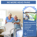 Commode Liners - 100 Strong Portable Toilet Bags - Easy To Use Bedside Commode Liners Disposable - Toilet Liners That Support Dignity of Seniors & Disabled - No More Buckets to Wash - NO Absorbent Pad