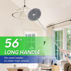 BOOMJOY Ceiling Fan Cleaner Duster, Fan Blade Cleaner with Extension Handle, Fan Cleaner Duster High Ceiling, Microfiber Duster with 13 to 49.7 Inch Pole