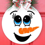 Christmas Stencils for Painting on Wood 12” Christmas Stencil Xmas Holiday Stencil Round Believe Snowman Templates for Porch Door Decor