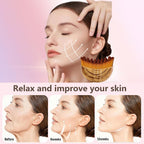 Lymphatic Contour Face Brush, Manual Drainage Massager, Natural Makeup Brush with Soft Bristles, Hypoallergenic Ergonomic Facial Cleansing for Sculpting (3-PCS)