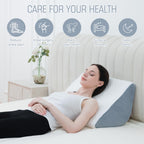 Foamalusion Knee Wedge Pillow Bed Wedge Pillow for Sleeping, Wedge Pillows for After Surgery Leg Pillow for Knee Pain Relief, Back Pain, Sciatica, Hip Support