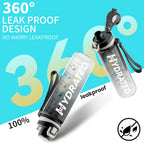 Water Bottle, 32 oz Motivational Water Bottles with Time Marker-Tritan & BPA Free, Sports Water Bottle with Time to Drink & Strap, Wide Mouth, Leakproof -Gift for Christmas Gym Fitness & Outdoor