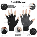 Winter Touchscreen Gloves for Women and Men, Anti-Slip Light Weight Half-Finger Gloves for Hiking, Warm Glove Cycling Driving, Cold Weather, Running, Outdoor Sports, Daily Work(5 fingers-2 Pairs)