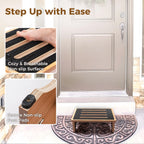 StrongTek 5" High Wooden Bed Step Stool for Adults, Sturdy Bedside & Shower Steps, 440lb Capacity, Versatile Mobility Aid for Seniors, Kitchen Use, Surgery Recovery, Anti-Slip, Portable Design