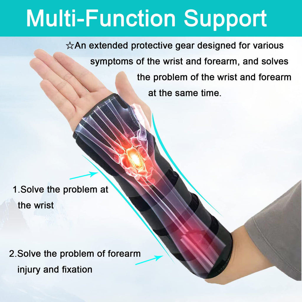 TANDCF Unisex Forearm and Wrist Support Splint Brace Double Fixation Wrist Brace for Carpal Tunnel,Adjustable Night Time Forearm Immobilizer Brace Splints,12.2 inch (31cm) length(LH/L)