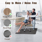 Blvornl Office Chair Mat for Hardwood Floor, 45"x 53" Desk Chair Mat for Hard Wood and Tile Floor, Large Anti-Slip Hard Floor Protector Rolling Chair Mat, PVC Mat Desk Rug for Office Home, Black
