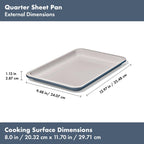 OXO Good Grips Non-Stick Pro Ceramic Coated Metal Bakeware Quarter Sheet Pan – Storm Blue