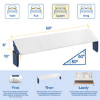 Welzona Queen Size Wedge Pillow Headboard/Bed Wedge Pillow for Headboard, Bed/Mattress Gap Filler (0-6"), Triangle Pillow Wedge for Gap, Comfortable High Density Foam Pillow (60"x 10"x 6")