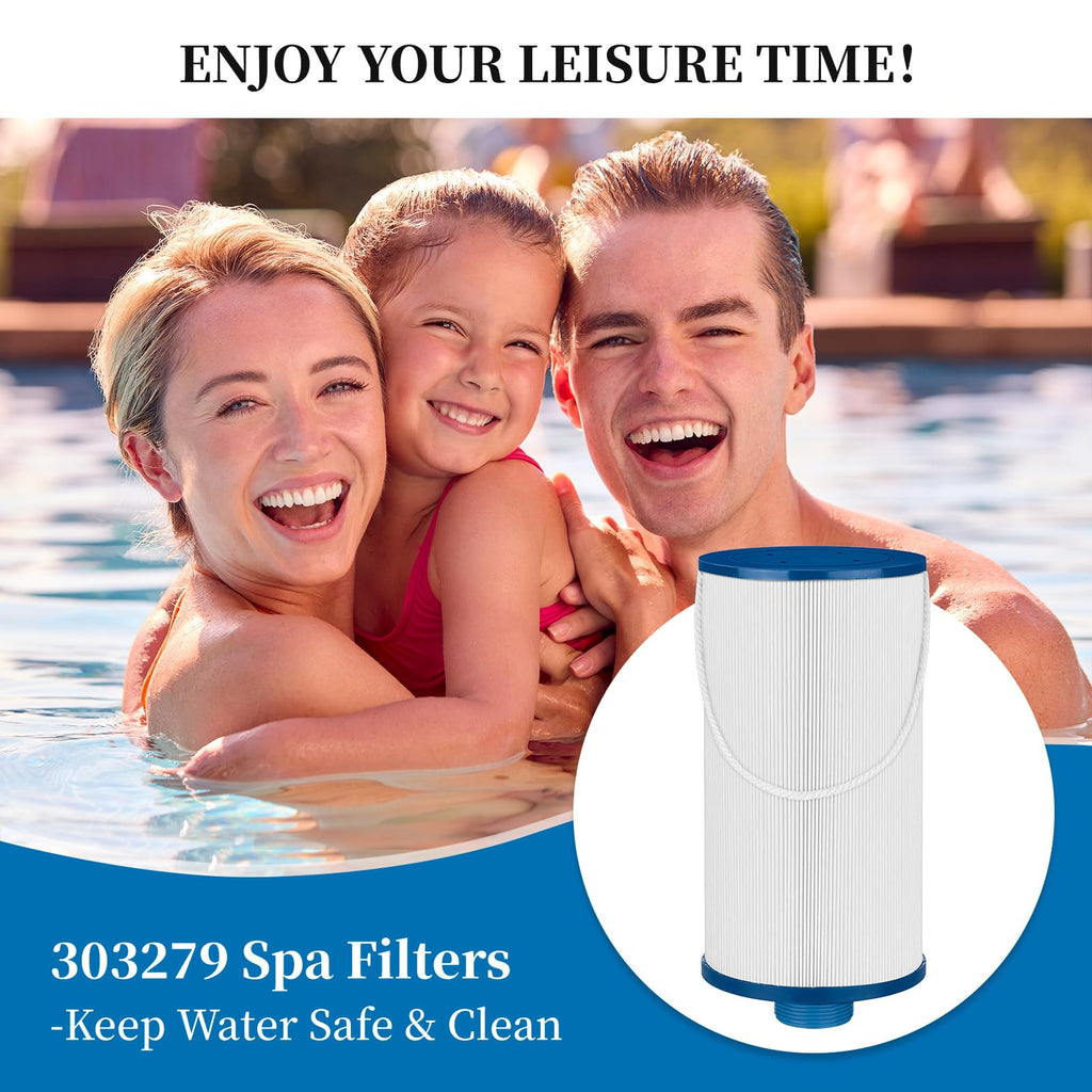 Porscan Spa Filter Replacement for Watkins 303279 Filbur FC-2402, Hot Tub Filter Cartridge 5CH-37 PFF42TC-P4 78460 Conpatible with LifeSmart, Free Flow, AquaTerra, Fantasy - 2 Pack