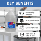 Rapid Tac Rapid Remover Adhesive Remover 128 oz (1 Gallon) | Removes Most Adhesives in 30–60 Seconds | Safe Water-Soluble Formula | Cold Weather Ready | for Vinyl Wraps, Graphics, Decals, and Stripes