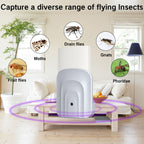 LFSYS UV Light Fly Trap - Indoor Fruit Fly Traps for Indoors - Plug-in Bug Light Trap for Houseflies, Gnats - Odorless, Mess-Free Fly Trap Indoor (1 Device +15 Glue Boards)