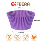 Gifbera Bright Rainbow Jumbo Cupcake Liners 400-Count, Large Solid Colorful Paper Baking Cups for Baking