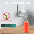 SEEDSEEL 100ML Car Essential Oil Diffuser, Mini Air Humidifier with 7-LED Color Changing, Suitable for Car (Orange)