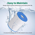 TOREAD NSF-50 Certified Watkins 31114 Replacement Tiger River Spa Filter, Compatible Unicel C-8465, PWK65, Filbur FC-3960, 71827, 71828 Hot Tub Filter, 65 sq. ft Hot Spring Spa Filter 1pack