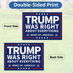 Probsin Trump 2024 Yard Sign with Metal H Stakes Double Sided 12" x 17" Trump Was Right About Everything Wake Up America Sign Outdoor Decorations for Indoor Outdoor Lawn,Garden,Window,Party Supplies