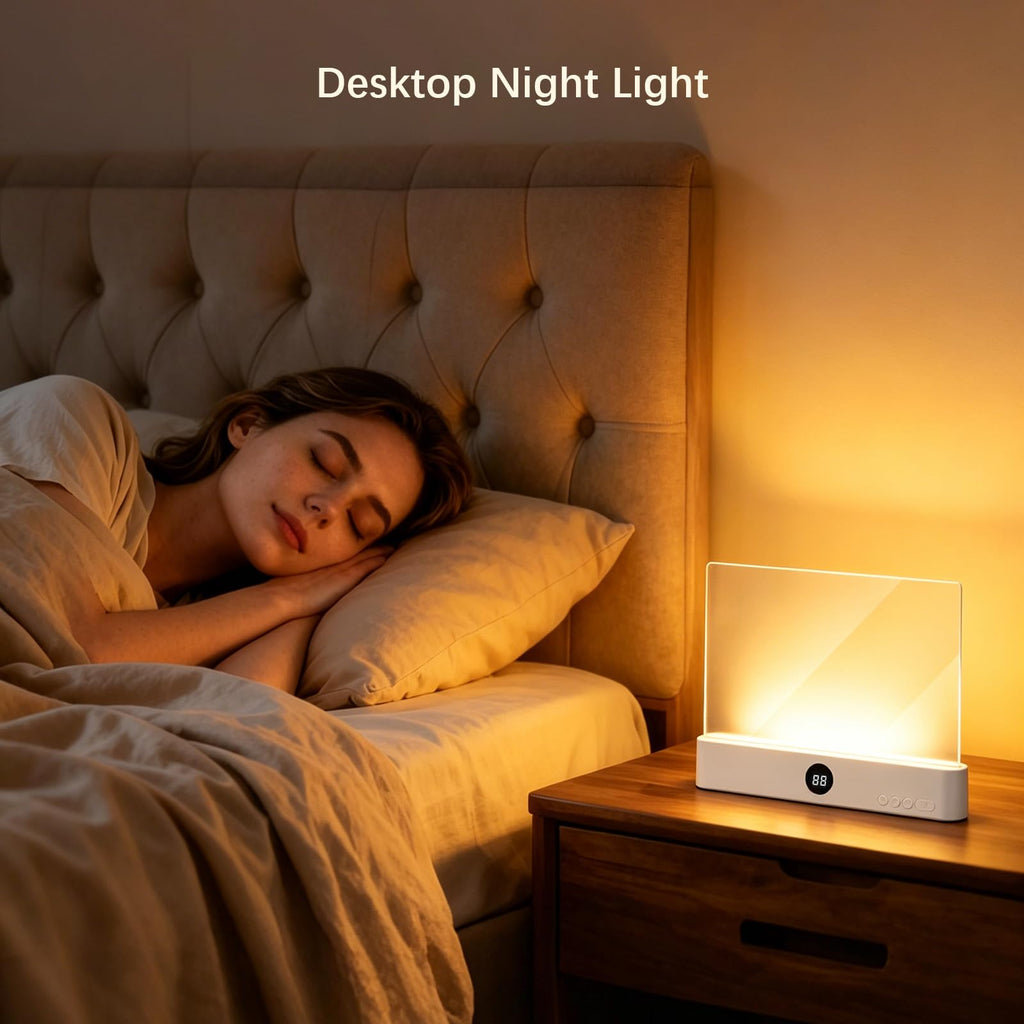 Choudao Tech LED Book Light and Night Light 2 in 1, 3 Color Temperatures & Stepless Dimming, USB Rechargeable Reading Light with Timer for Night Reading (White)