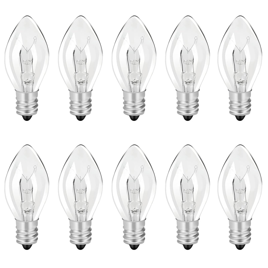 SENITEK EARPADS Flea Trap Light Bulb Replacement, 10 Pack 7W Flea Trap Bulbs, Replacement Bulbs for Flea Traps Inside Your Home, E12 7 Watt 120 Volt Bulb with a Screw-in Base for Flea Trap Light Lamp