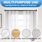 CorkLatta Black Shower Curtain Rod 31 to 80 Inch,1 Inch Diameter Adjustable Spring Tension Stainless Steel Telescoping Rod,Easy Install,No Rust