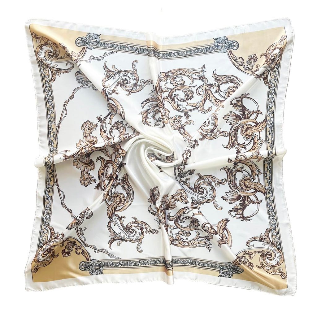 Silk Like Head Scarf for Women - Satin Large Hair Scarves - 35" Square Silk Hair Wrap for Sleeping with Gift Packed