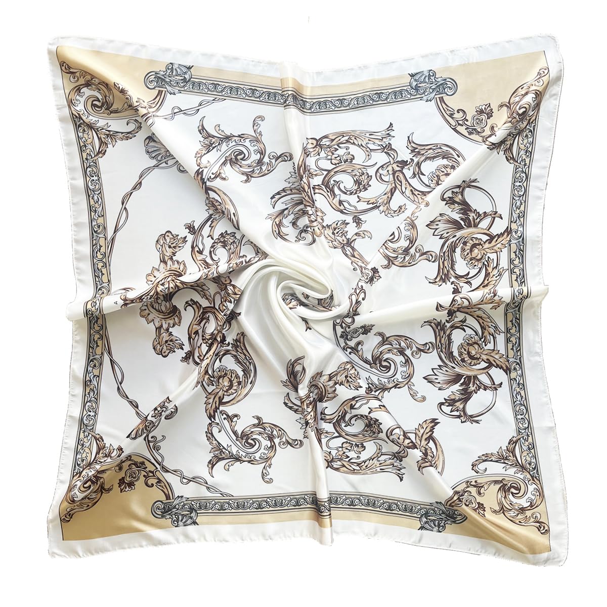 Silk Like Head Scarf for Women - Satin Large Hair Scarves - 35" Square Silk Hair Wrap for Sleeping with Gift Packed