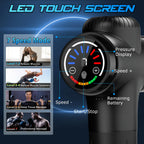 TOLOCO Massage Gun, Muscle Massage Gun Deep Tissue, Percussion Massage Gun with 9 Replacement Heads, Super Quiet Portable Electric Massager for Athletes, Treatment, Relax, Black