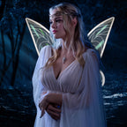 quescu Fairy Wings for Adults,Butterfly Wings for Girls,Angel Wings,Fairy Costume for Women Halloween Dress Up Party Favor (White)