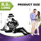 Funflatable 8.5 FT Giant Halloween Inflatables Cuddling Skeleton Couple Lovers Outdoor Decorations, Halloween Blow Up Yard Decorations with Built-in LED Lights for Yard Lawn Garden Decor