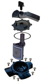 ATIE 2-Port/3-Port Pool Valve Rebuild Complete Kit Compatible with Jandy 2-way/3-way 4715, 4716, 4717 Valve and Gray Valves with Diverter Valve 4720, Cover 4606, Handle 7433 (2 Pack)