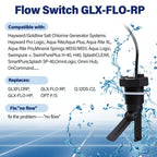 Glx-Flo-Rp Flow Switch for Hayward Goldline Aquarite Salt Systems, Pool Flow Sensor Suitable Hayward Salt Cell & Chlorine Generator, Flow Switch for Aqua Rite Swimming Pool Salt Cell with 15 Ft Cable