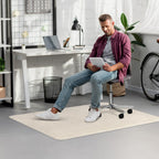 Blvornl Office Chair Mat for Hardwood Floor, 35" x 48" Desk Chair Mat for Hard Wood and Tile Floor, Large Anti-Slip Hard Floor Protector Rolling Chair Mat, PVC Mat Desk Rug for Office, Light Brown