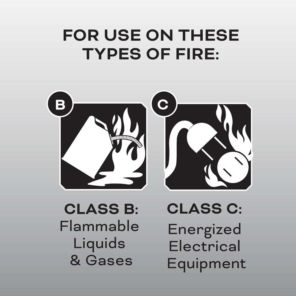 Kidde Auto Fire Extinguisher for Car & Truck, 5-B:C, 3.2 Lbs., Dry Chemical Extinguisher & Kitchen Fire Extinguisher, Home Use for Grease Fires, 3.9 Lbs., Wall Mount Included, White