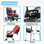 YGYQZ Wheelchair Armrest Accessories, Side Bags to Hang on Side with Bright Line Walker Pouches Waterproof Black Storage Fathers Mothers Day Gifts for Home/Outdoor/Baby Cart (black side)