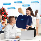 CloudBliss Seat Cushion,Office Chair Cushion,Car Seat Cushion,Lumbar Support Pillow for Office Chair,Back Support Memory Foam Pillow Coccyx Cushion for Tailbone Pain,Sciatica & Back Pain Relief -Blue