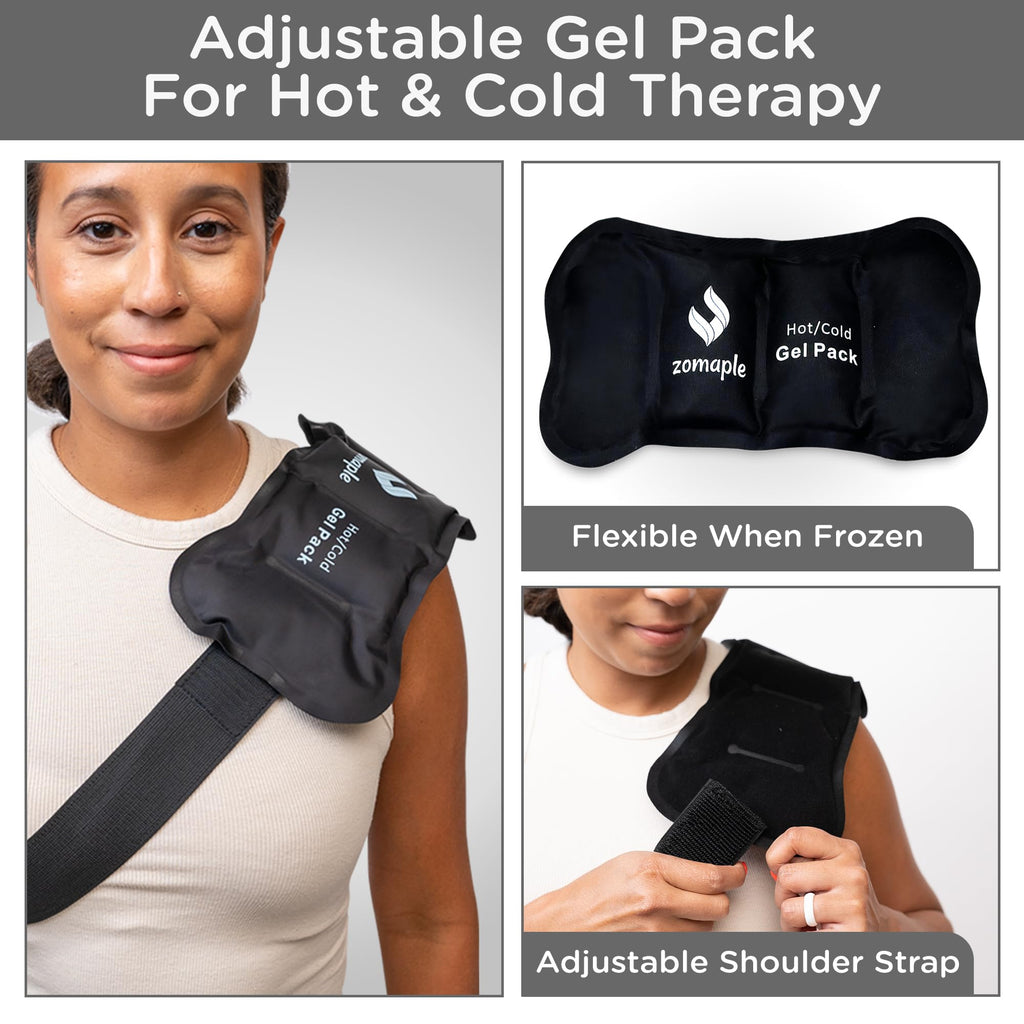 Zomaple Shoulder Surgery Pillow - Pain Relief For Torn Rotator Cuff, Broken Arm, Dislocated Shoulder & Post-op Care - After Surgery Recovery Healing & Side Sleeping Arm Support Pillow with Gel Pack