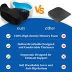 CushyOasis Seat Cushion, Chair Cushions, Office Chair Cushions, Anti-Slip Bottom & Removable Cover Tailbone Pain Relief Cushion, Memory Foam Seat Cushion for Office, Wheelchair, Car (Black)