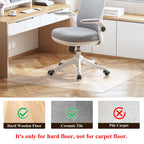 SHAREWIN Office Chair Mat for Hard Wood Floors - 30"x48" Heavy Duty Anti-Slip Hardwood Floor Protector Rug - Easy Clean