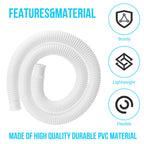 Pool Pump Hose for Above Ground Pools, 4 Pack 1.25" Diameter Pool Filter Hose Accessory Pool Pump Replacement 59 Inch Long with 4 Clamps and 4 Pipe Holders