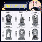 YNOUU Nightmare Before Christmas Yard Signs with Stakes, Halloween Party Supplies, Realistic Halloween Graveyard Decor Outside for Kids School Home Office Party