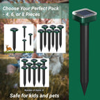 Deer Repellent Devices, Sonic & Solar-Powered Outdoor Deer Deterrent for Garden Plants, 7000 Sq Ft Coverage, Waterproof Sonic Repeller to Keep Deer and Rabbits Away (4)