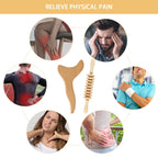 Machomby 2 Pcs Wooden Gua Sha Tools Lymphatic Drainage Tool, Wood Therapy Massage Tools Manual Gua Sha Tools Anti Cellulite Massage Tool for Gua Sha Massage, Maderotherapy, Body Sculpting
