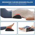 Ahpmeoa 6PCS Wedge Pillow Set for After Surgery, Bed Wedge Pillow Post Surgery, Wedges Pillows for Back Pain Relief, Acid Relux, Sit Up Pillow for Beds, Beds Wedges & Body Positioners, White/Grey