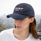 UQDGHT Trump 2024 Take America Back Unisex Adult Baseball Cowboy Hat (Washable) Black (One Size, Trump 2024 Take America Navy Blue)