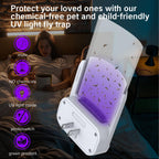 LFSYS UV Light Fly Trap - Indoor Fruit Fly Traps for Indoors - Plug-in Bug Light Trap for Houseflies, Gnats - Odorless, Mess-Free Fly Trap Indoor (1 Device +15 Glue Boards)