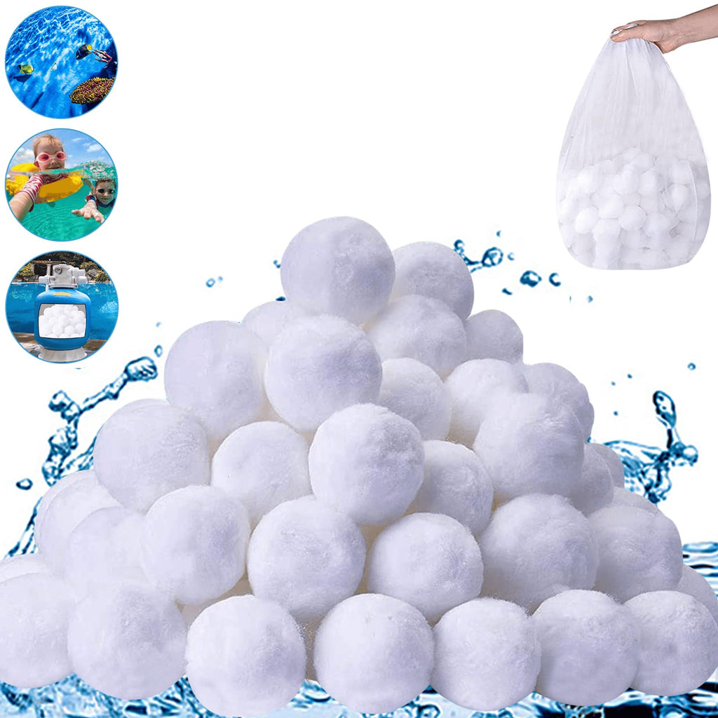 SETHVILL 4.6 lbs Pool Filter Balls for Sand Filter, Eco-Friendly Reusable Pool Fiber Filter Balls Replace Pool Filter Sand, Pool Filter Media Balls for Swimming Pool (Equals 150 lbs Pool Filter Sand)