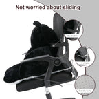 QYA Cute Chair Cushion, Soft Seat Cushions for Office Desk, Kawaii Chair Pillow for Gaming, Comfy Floor Seating for Adults, Bedroom Playroom Dining Living Room Decor, 17"x16.5", Black Cat