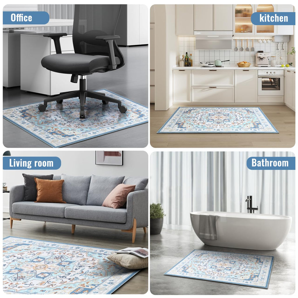 Office Chair Mat,36’’ X 48’’ Chair Mats with Non-Slip Backing,Modern Desk Chair Mat,Offices Chair Mats for Hardwood Floor,Office Rug Easy to Move，Floor Mat for Offices Chair Cleaned Easily