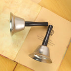 MCPINKY 2PCS Hand Bell,Silver Ringing Bell with Handle Dinner Bell Call Bell for Elderly Bell for Classroom Christmas Pets