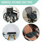 Cushy Tushy Foldable Sit Bone Seat Cushion - for Sit Bone Pain, Hip, Butt, Ischial Tuberosity, Hamstrings, and Sciatica Pain Relief - for Home, Office, and Driving…